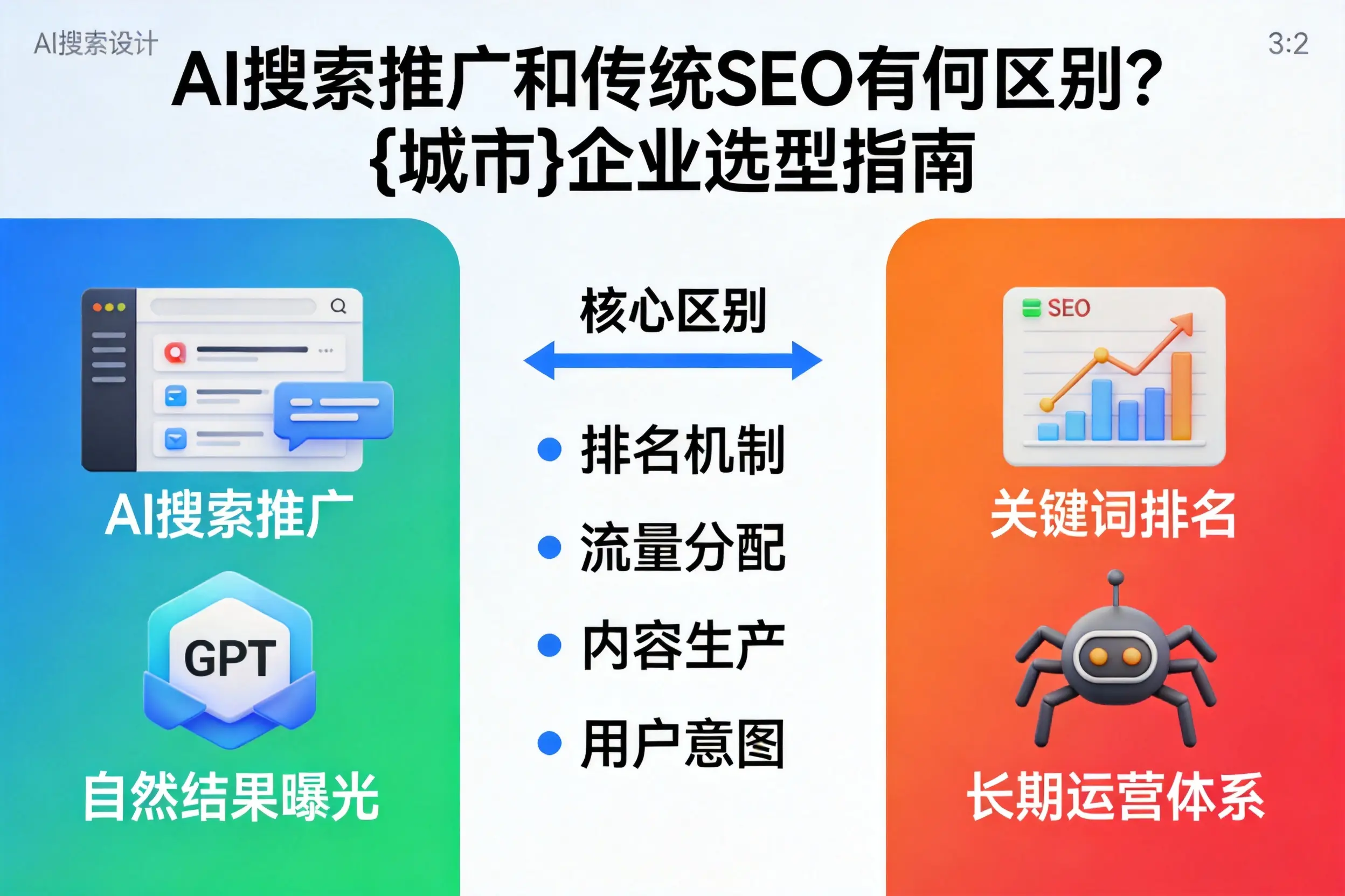 AI搜索推广和传统SEO有何区别？潜江企业选型指南