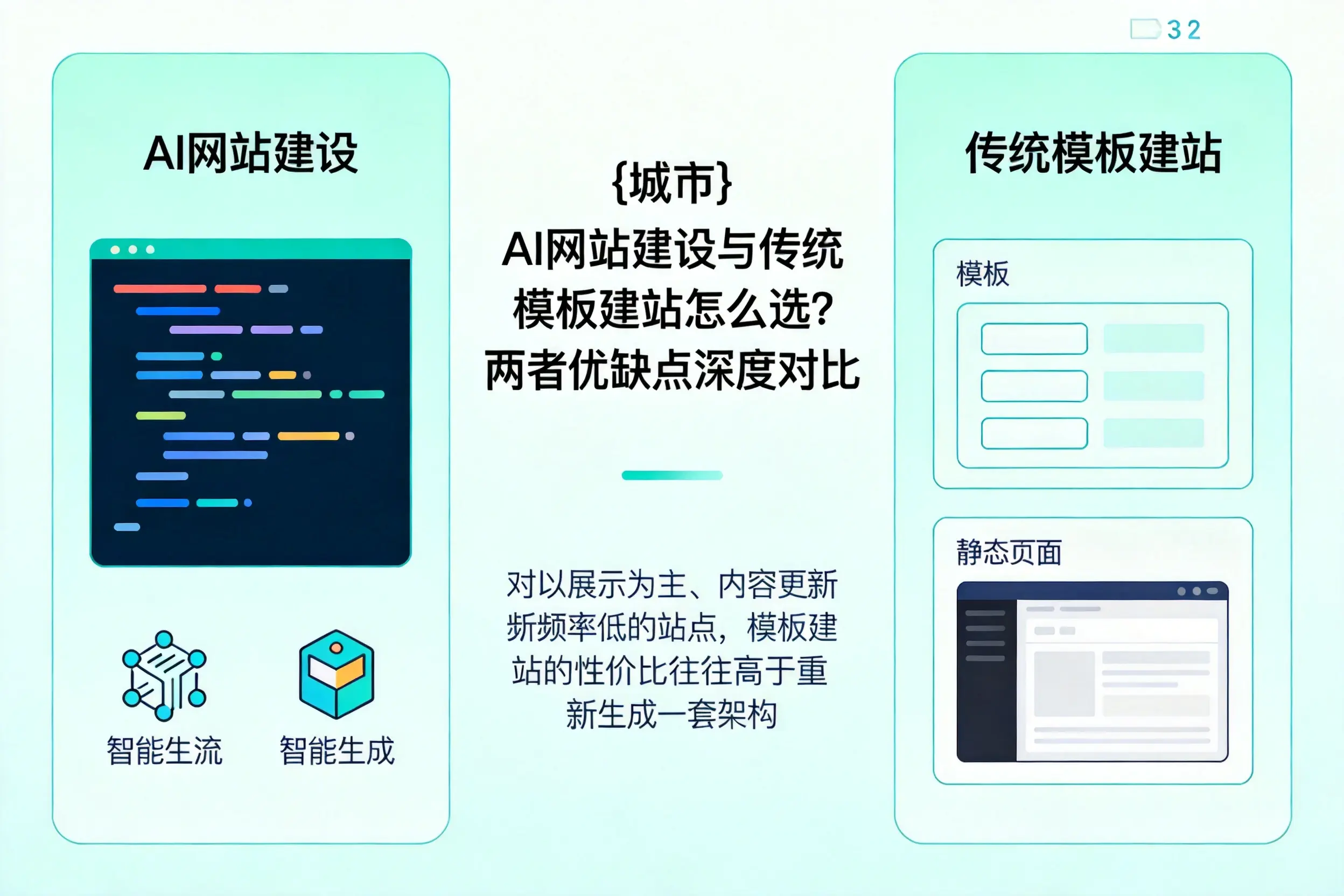 潜江AI网站建设与传统模板建站怎么选？两者优缺点深度对比