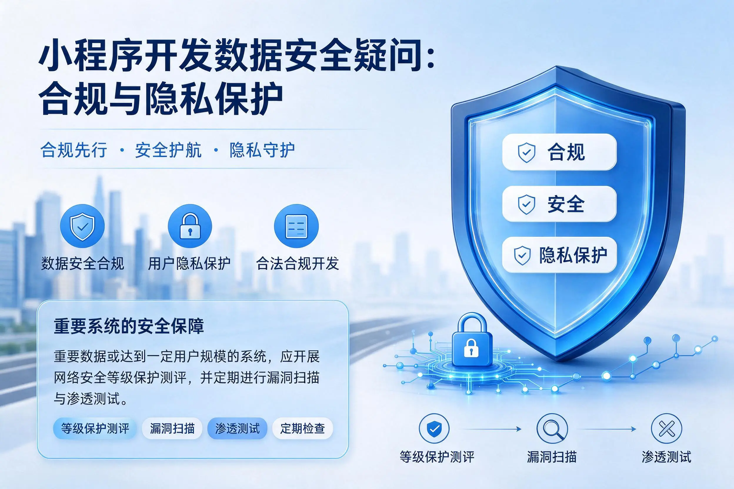 潜江小程序开发数据安全疑问:合规与隐私保护