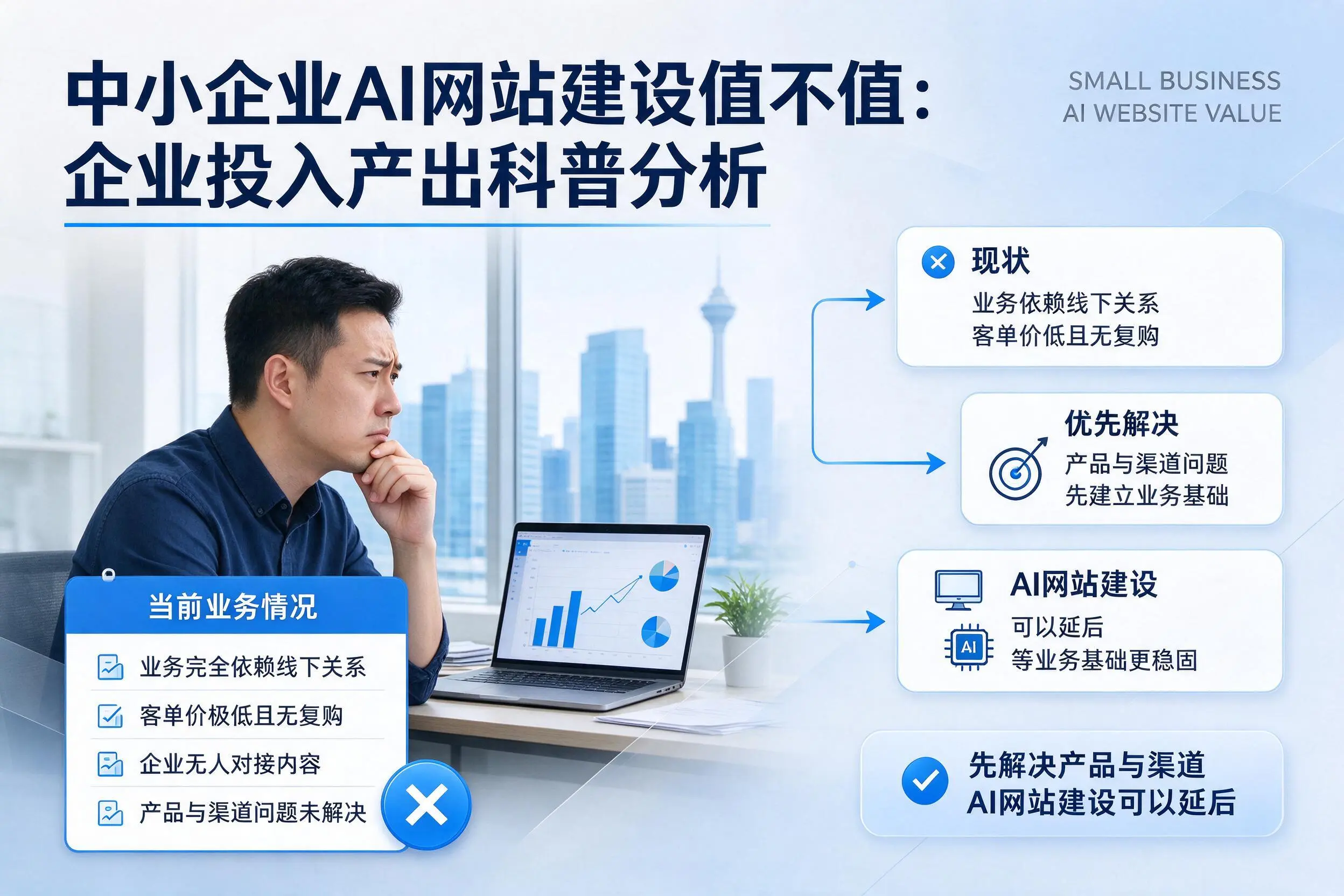 中小企业AI网站建设值不值：潜江企业投入产出科普分析