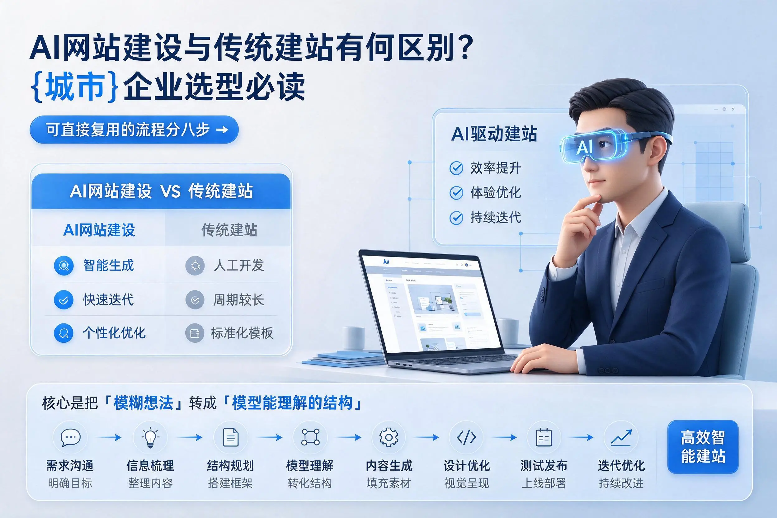 AI网站建设与传统建站有何区别？潜江企业选型必读